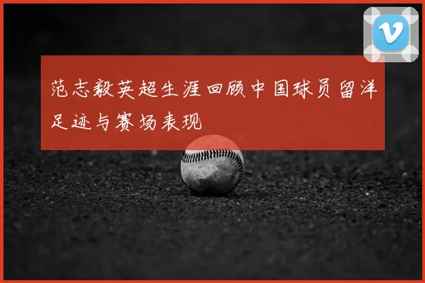 范志毅英超生涯回顾中国球员留洋足迹与赛场表现