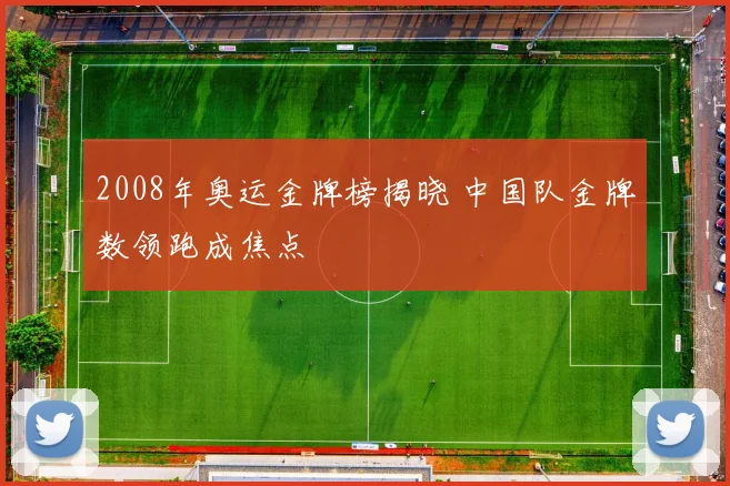2008年奥运金牌榜揭晓 中国队金牌数领跑成焦点